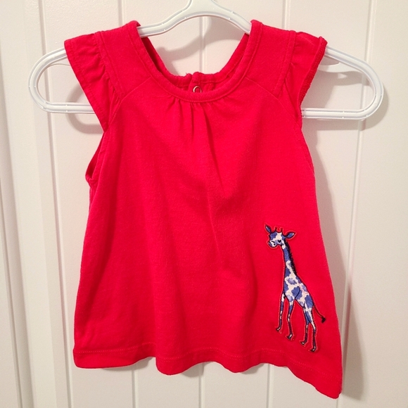 🌟5/$25 Carter's Giraffe Pink Dress Size 12 Months - Picture 1 of 6